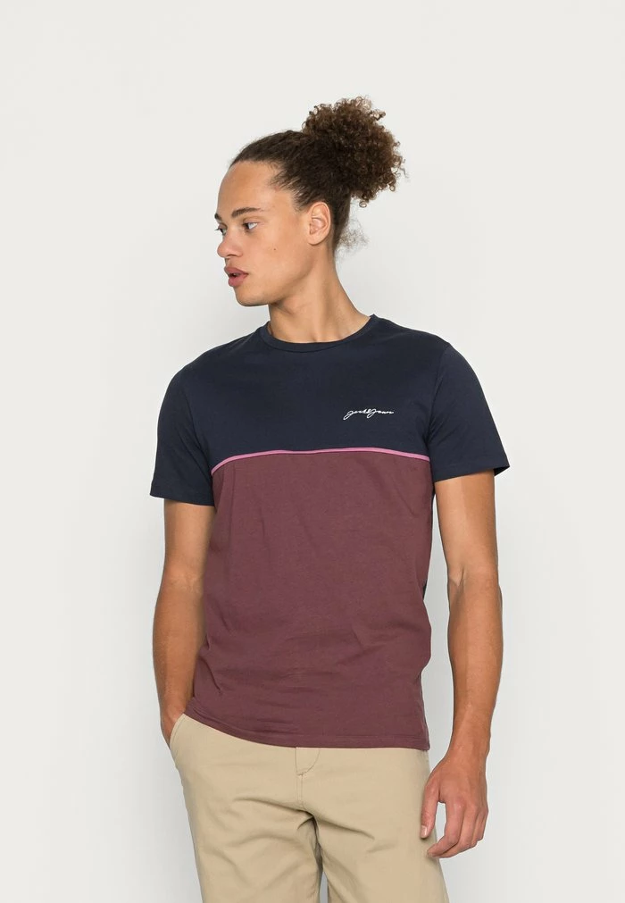 Jack & Jones JORTOMORROW TEE CREW NECK - Print T-shirt - Navy Blazer 1 Jack & Jones JORTOMORROW TEE CREW NECK - Print T-shirt - Navy Blazer