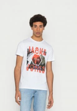 Jack & Jones JCOCALEB TEE CREW NECK - Print T-shirt - White