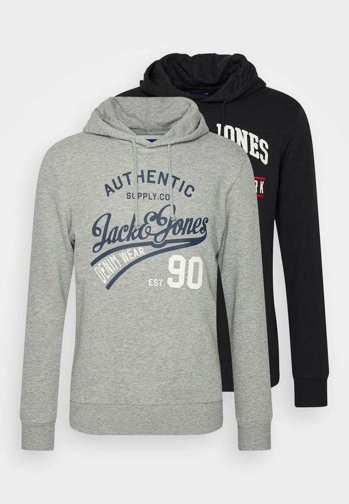 Jack & Jones JJETHAN SWEAT HOOD 2 PACK - Sweatshirt - Light Grey Melange 5 Jack & Jones JJETHAN SWEAT HOOD 2 PACK - Sweatshirt - Light Grey Melange - Image 5