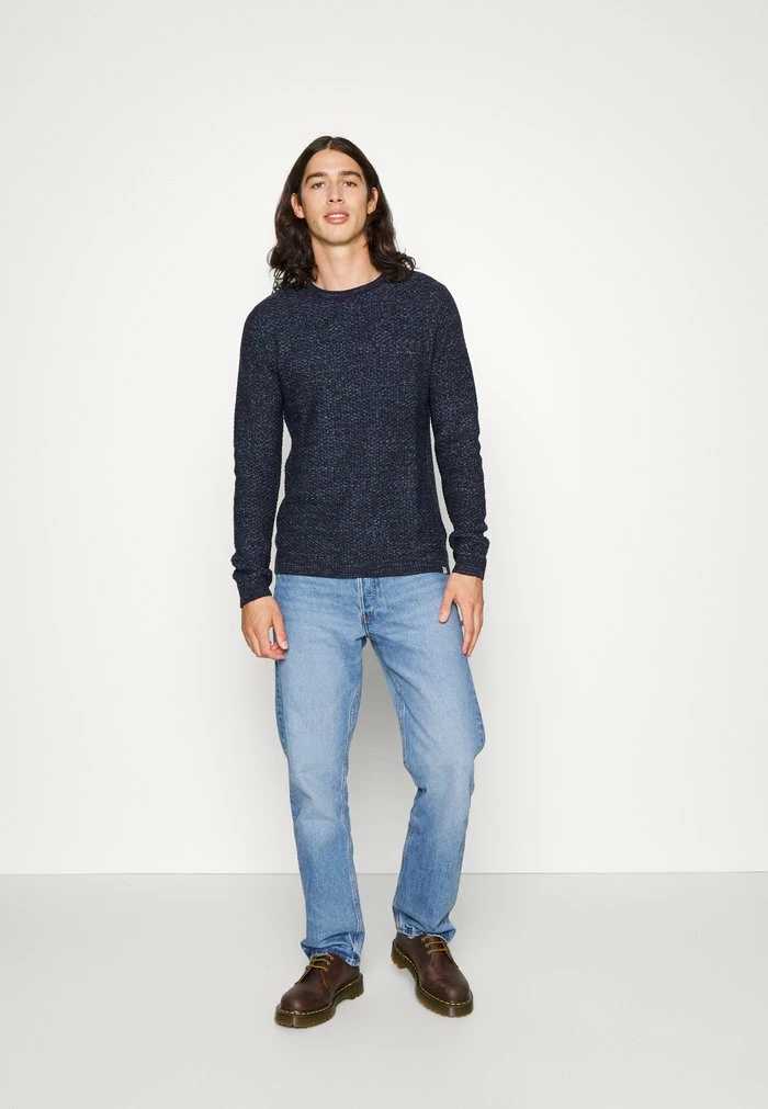 Jack & Jones JJEDAMIAN CREW NECK - Jumper - Navy Blazer 2 Jack & Jones JJEDAMIAN CREW NECK - Jumper - Navy Blazer - Image 2