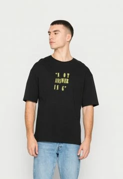 Jack & Jones JORANSWER TEE CREW NECK UNISEX - Print T-shirt - Black