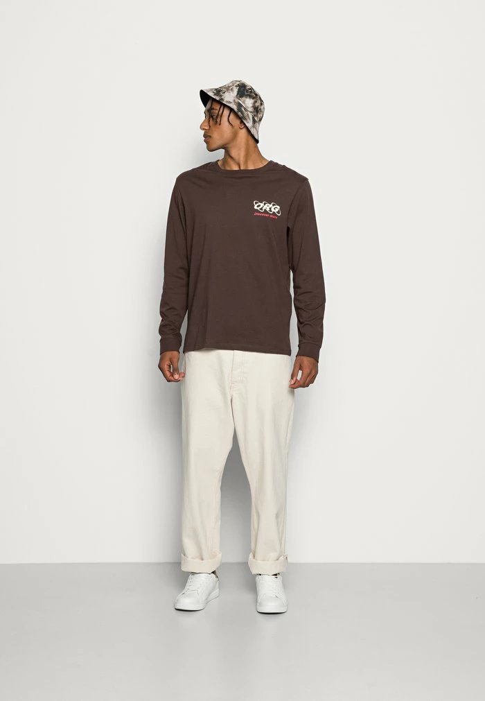 Jack & Jones JORELLIOT TEE CREW NECK - Long Sleeved Top - Seal Brown 2 Jack & Jones JORELLIOT TEE CREW NECK - Long Sleeved Top - Seal Brown - Image 2