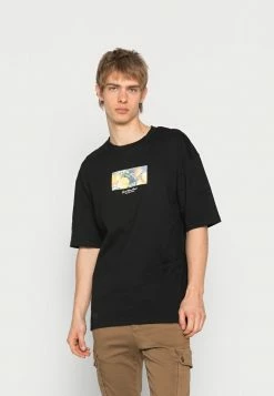 Jack & Jones JORFRESHLY TEE SS CREW NECK - Print T-shirt - Black