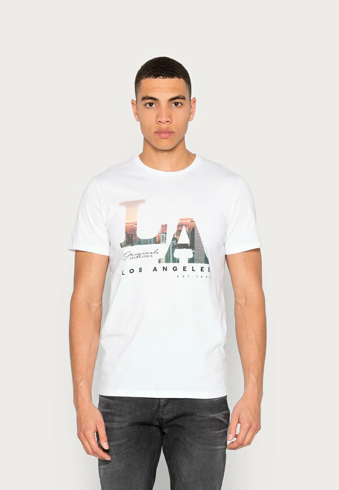 Jack & Jones JORBOOSTER TEE CREW NECK - Print T-shirt - White 1 Jack & Jones JORBOOSTER TEE CREW NECK - Print T-shirt - White