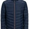 Jack & Jones JJEHERO PUFFER COLLAR - Light Jacket - Navy Blazer