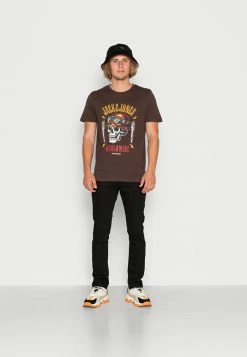 Alternative view of Jack & Jones JORCAPTAIN TEE CREW NECK - Print T-shirt - Seal Brown