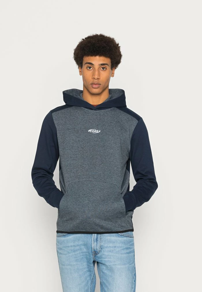 Jack & Jones JCOAIR SWEATHOOD - Hoodie - Navy Blazer/melange 1 Jack & Jones JCOAIR SWEATHOOD - Hoodie - Navy Blazer/melange