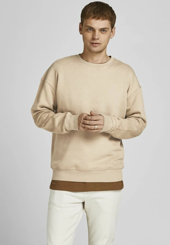 Jack & Jones JJESTAR BASIC - Sweatshirt - Beige 1 Jack & Jones JJESTAR BASIC - Sweatshirt - Beige