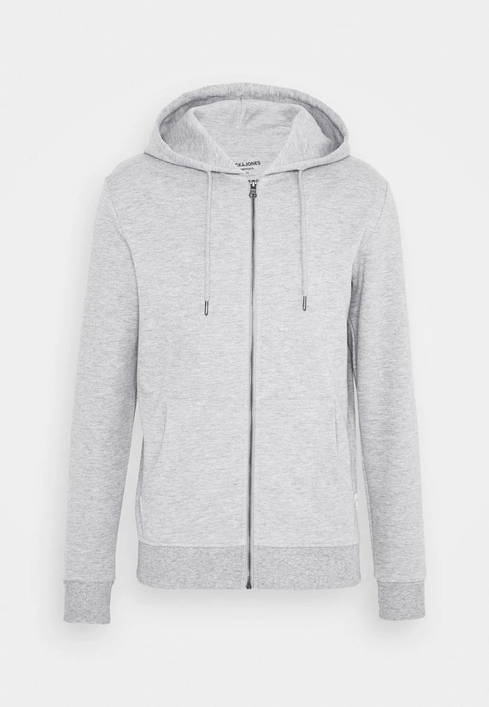 Jack & Jones JJEBASIC ZIP HOOD - Zip-up Sweatshirt - Light Grey Melange 6 Jack & Jones JJEBASIC ZIP HOOD - Zip-up Sweatshirt - Light Grey Melange - Image 6