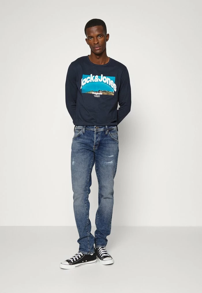 Jack & Jones JJIGLENN JJFOX - Straight Leg Jeans - Blue Denim 2 Jack & Jones JJIGLENN JJFOX - Straight Leg Jeans - Blue Denim - Image 2