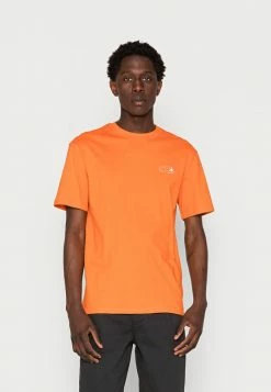 Jack & Jones DESERT TREK TEE CREW NECK - Print T-shirt - Mandarin Orange