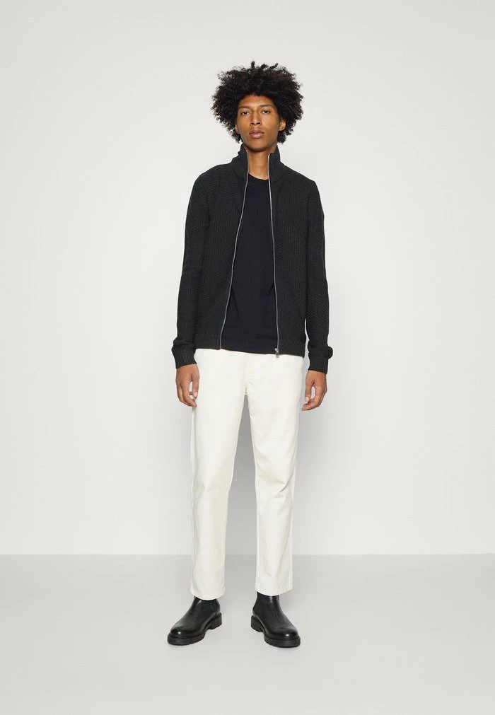 Jack & Jones JORDAMIAN ZIP CARDIGAN - Cardigan - Navy Blazer 2 Jack & Jones JORDAMIAN ZIP CARDIGAN - Cardigan - Navy Blazer - Image 2