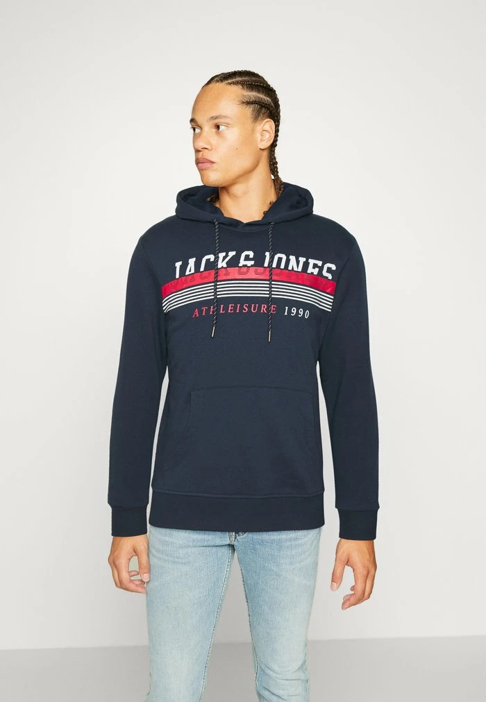 Jack & Jones JJIRON HOOD - Sweatshirt - Navy Blazer 1 Jack & Jones JJIRON HOOD - Sweatshirt - Navy Blazer