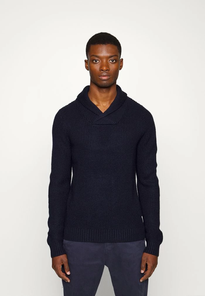 Jack & Jones JJENICK SHAWL NECK - Jumper - Dark Blue 1 Jack & Jones JJENICK SHAWL NECK - Jumper - Dark Blue