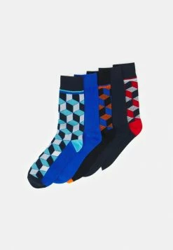 Jack & Jones JACCHEER MULTI GEO SOCK 5 PACK - Socks - Bluefish