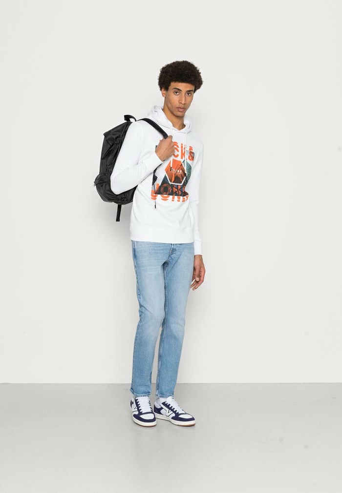 Jack & Jones JCOCALEB HOOD - Sweatshirt - White 2 Jack & Jones JCOCALEB HOOD - Sweatshirt - White - Image 2
