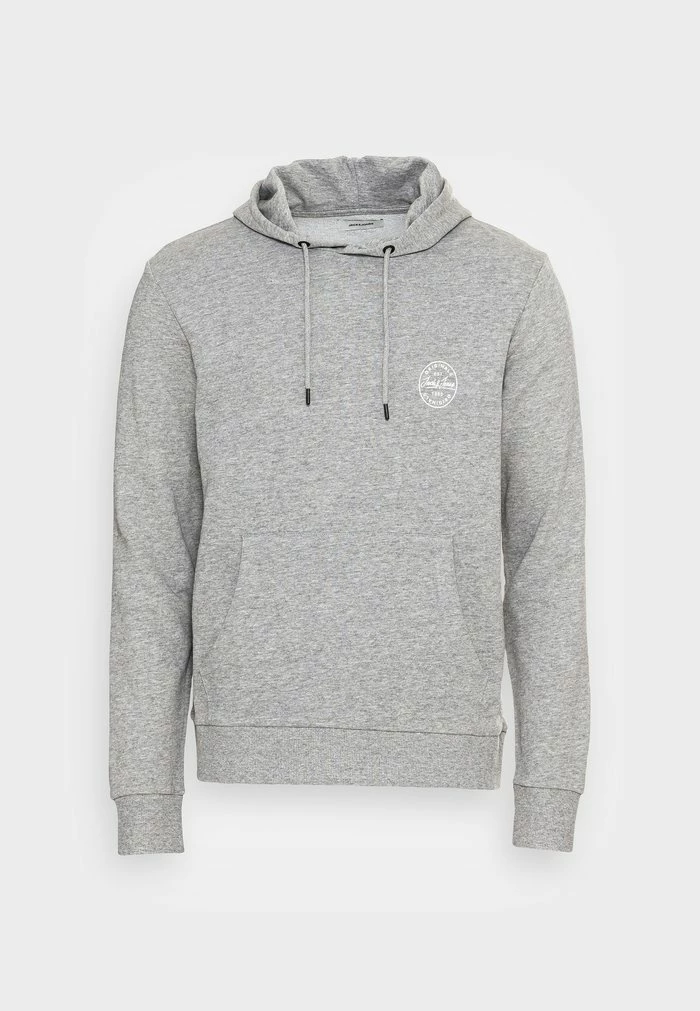 Jack & Jones JJEGORDON SHARK - Hoodie - Light Grey Melange/navy Blazer 4 Jack & Jones JJEGORDON SHARK - Hoodie - Light Grey Melange/navy Blazer - Image 4