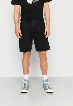 Jack & Jones JJITONY JJUTILITY - Denim Shorts - Black Denim