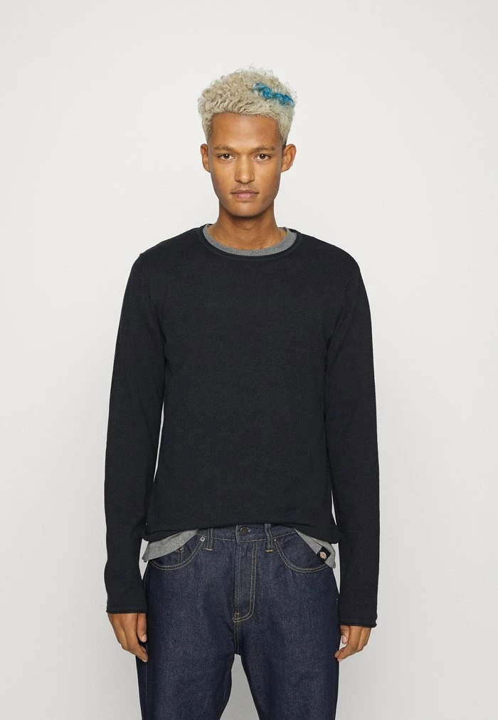Jack & Jones JJEMAX CREW NECK - Jumper - Navy Blazer/twisted With Black 4 Jack & Jones JJEMAX CREW NECK - Jumper - Navy Blazer/twisted With Black - Image 4