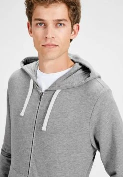 Jack & Jones JJEHOLMEN - Zip-up Sweatshirt - Mottled Light Grey -Jack & Jones Shop 0bc1e8ffb3c2443a8644334b4c411faa