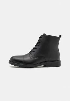 Jack & Jones JFWNICK JIO BOOT - Lace-up Ankle Boots - Anthracite