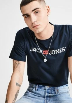 Jack & Jones JJECORP LOGO CREW NECK - Print T-shirt - Dark Blue Denim -Jack & Jones Shop 0cd659e8d927467a887eed4643b050e7