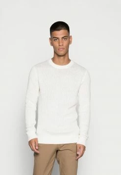 Jack & Jones JJGROOVE CREW NECK - Jumper - Cloud Dancer
