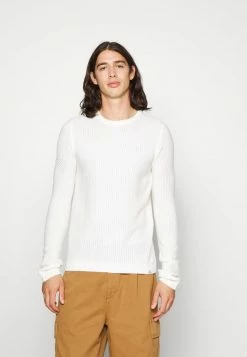 Jack & Jones JJEDAMIAN CREW NECK - Jumper - Cloud Dancer