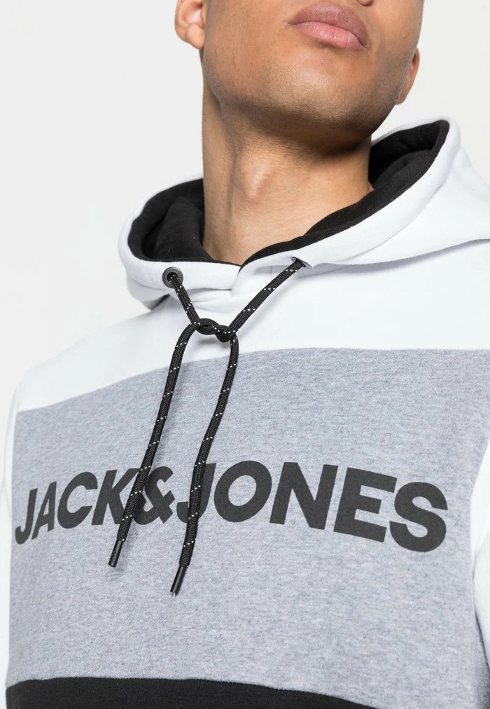 Jack & Jones JJELOGO BLOCKING - Hoodie - White 5 Jack & Jones JJELOGO BLOCKING - Hoodie - White - Image 5