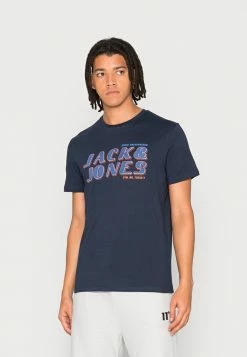 Jack & Jones PHIL TEE CREW NECK - Print T-shirt - Navy Blazer