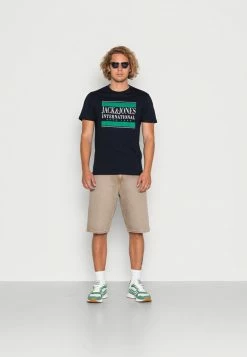Alternative view of Jack & Jones JORINTERNATIONAL TEE CREW NECK - Print T-shirt - Navy Blazer