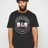 Jack & Jones JJMILAS TEE CREW NECK - Print T-shirt - Black