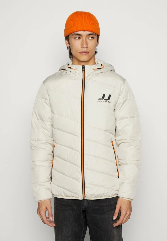 Jack & Jones JJBOBBY PUFFER JACKET - Light Jacket - Moonbeam 1 Jack & Jones JJBOBBY PUFFER JACKET - Light Jacket - Moonbeam