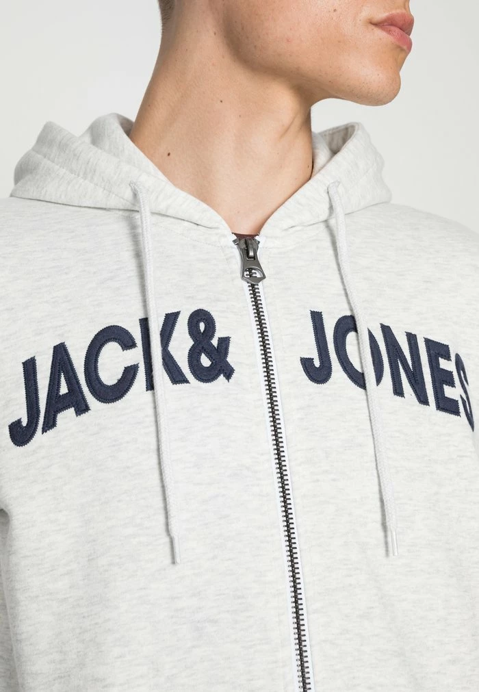 Jack & Jones JJNAVY ZIP HOOD - Zip-up Sweatshirt - White Melange 5 Jack & Jones JJNAVY ZIP HOOD - Zip-up Sweatshirt - White Melange - Image 5