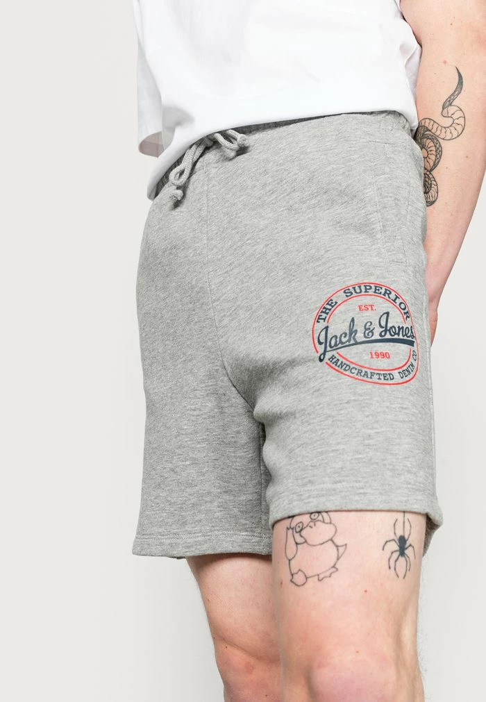 Jack & Jones JJIBRAT LOGO - Shorts - Light Grey Melange 5 Jack & Jones JJIBRAT LOGO - Shorts - Light Grey Melange - Image 5