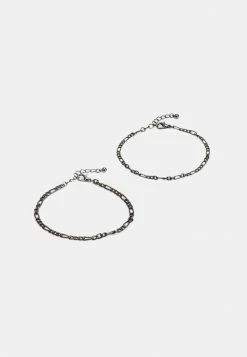 Jack & Jones JACLARIO BRACELET UNISEX 2 PACK - Bracelet - Black
