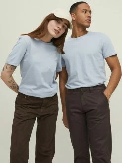 Jack & Jones TEE SS O NECK NOOS - Basic T-shirt - Dusty Blue