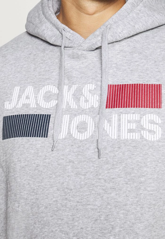 Jack & Jones JJECORP LOGO HOOD - Sweatshirt - Light Grey Melange 6 Jack & Jones JJECORP LOGO HOOD - Sweatshirt - Light Grey Melange - Image 6