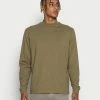 Jack & Jones JORELLIOT LS TURTLE CREW NECK - Long Sleeved Top - Martini Olive
