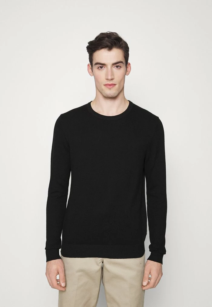 Jack & Jones JJEEMIL CREW NECK - Jumper - Black 1 Jack & Jones JJEEMIL CREW NECK - Jumper - Black