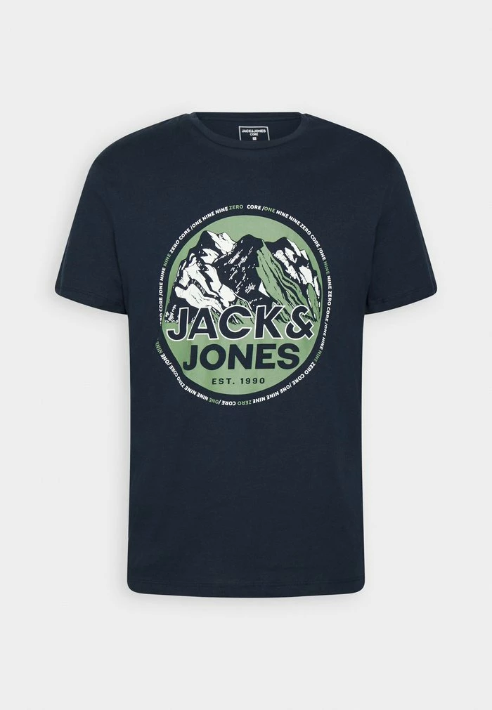 Jack & Jones JCOBOOSTER TEE CREW NECK - Print T-shirt - Navy Blazer 4 Jack & Jones JCOBOOSTER TEE CREW NECK - Print T-shirt - Navy Blazer - Image 4