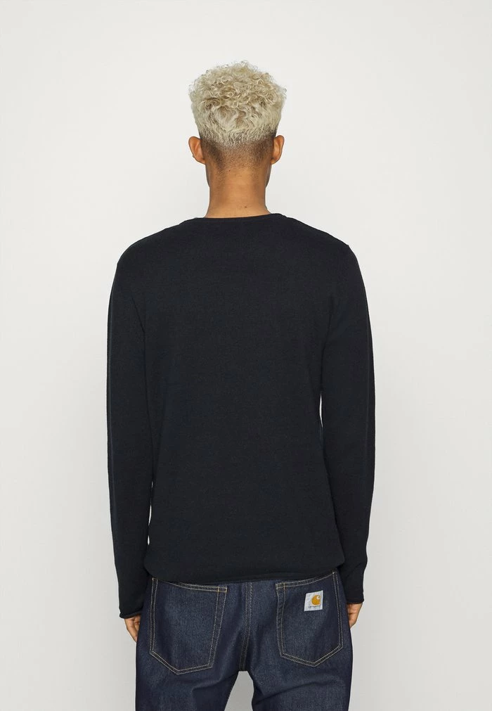 Jack & Jones JJEMAX CREW NECK - Jumper - Navy Blazer/twisted With Black 3 Jack & Jones JJEMAX CREW NECK - Jumper - Navy Blazer/twisted With Black - Image 3