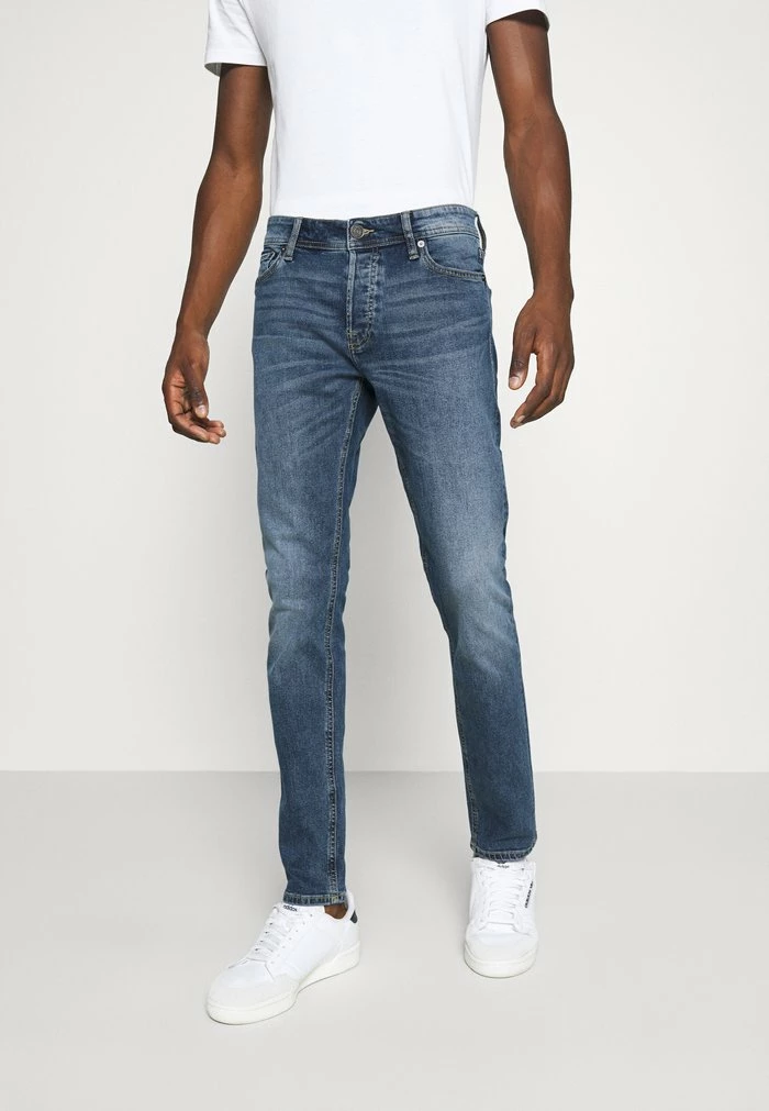 Jack & Jones JJIGLENN JJORIGINAL - Slim Fit Jeans - Blue Denim 1 Jack & Jones JJIGLENN JJORIGINAL - Slim Fit Jeans - Blue Denim