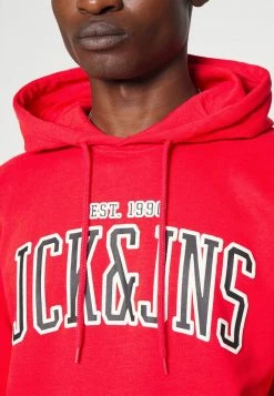 Jack & Jones JJCEMB HOOD - Sweatshirt - True Red -Jack & Jones Shop 1818ce83b4bc4a52bd7c45cba4b6f6d2