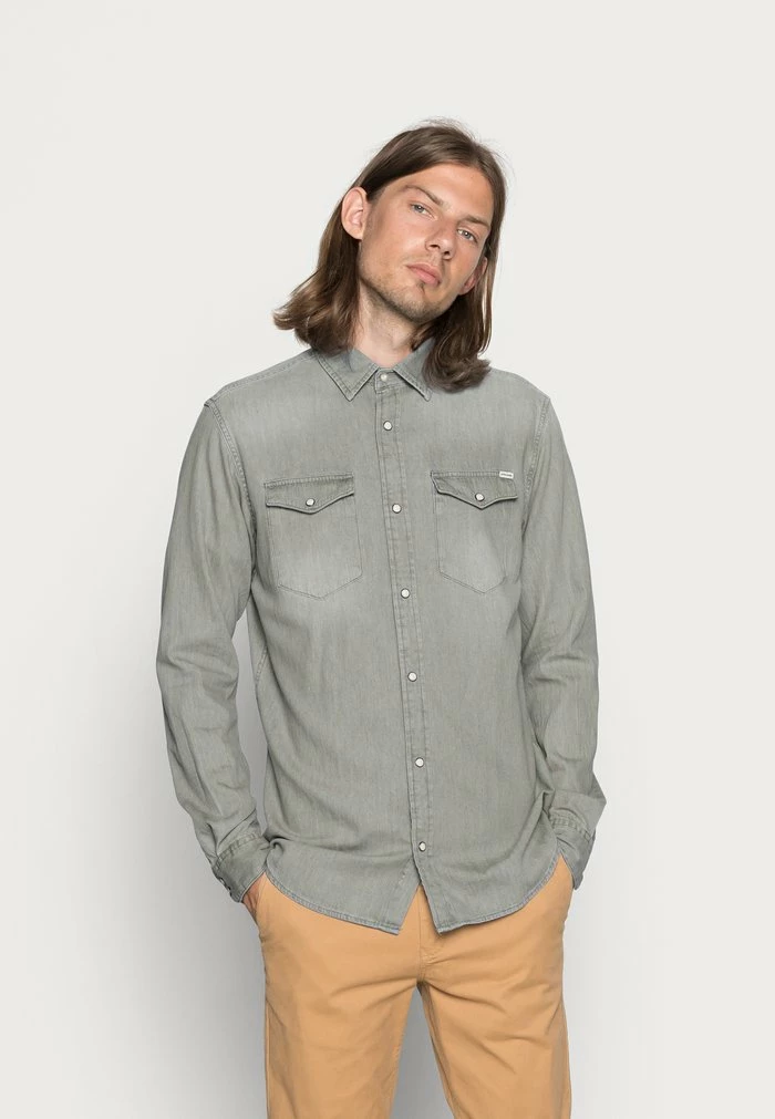 Jack & Jones JJESHERIDAN L/S NOOS - Shirt - Light Grey 1 Jack & Jones JJESHERIDAN L/S NOOS - Shirt - Light Grey