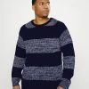 Jack & Jones JJPANNEL STRIPE CREW NECK - Jumper - Cloud Dancer