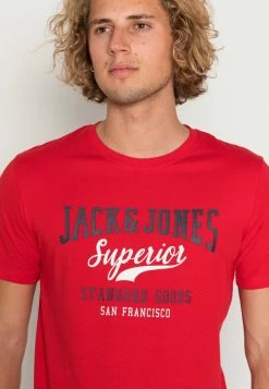 Jack & Jones JJELOGO O NECK - Print T-shirt - True Red -Jack & Jones Shop 19d8ccbb5ca947a1829a910a2fc7e7d8