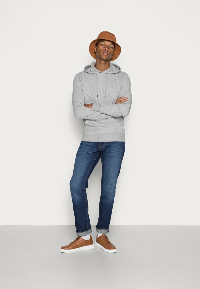 Jack & Jones JJEBASIC LOGO HOOD - Hoodie - Light Grey Melange 2 Jack & Jones JJEBASIC LOGO HOOD - Hoodie - Light Grey Melange - Image 2