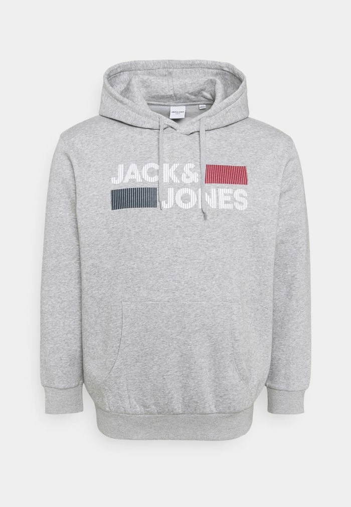 Jack & Jones JJECORP LOGO HOOD - Sweatshirt - Light Grey Melange 5 Jack & Jones JJECORP LOGO HOOD - Sweatshirt - Light Grey Melange - Image 5