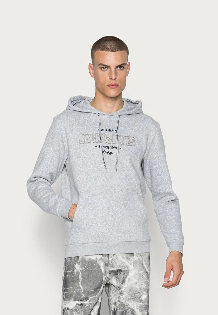 Jack & Jones JORSURFACE BRANDING - Hoodie - Light Grey Melange 1 Jack & Jones JORSURFACE BRANDING - Hoodie - Light Grey Melange